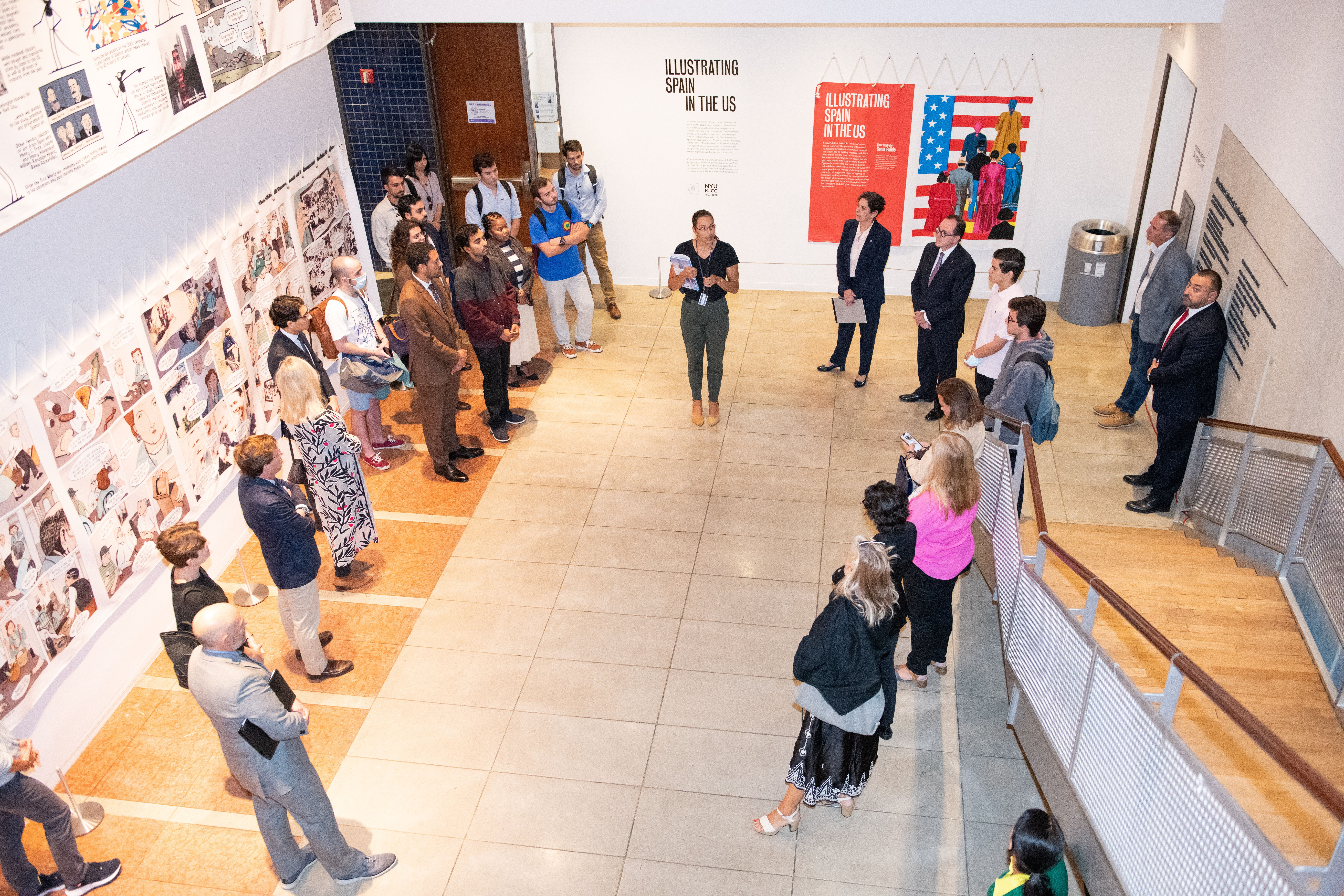 Tour with Dr. Christine Martínez, Postdoctoral Fellow in the Public Humanities, NYU Department of Spanish and Portuguese. Photo: @Creighton: Courtesy of NYU Photo Bureau